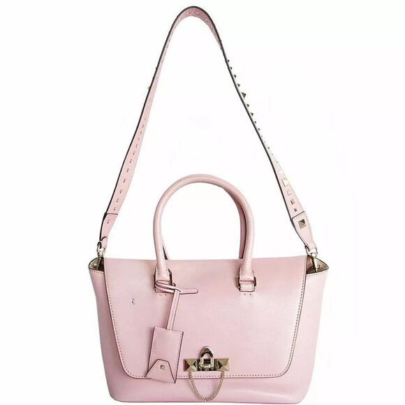 Auth Valentino Garavani Handbag Shoulder Bag Light pink leather